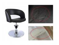 Kadern�cke kreslo Detail Rio - �ierne - II. akos�, hrdza na podstavci, vada ko�enky