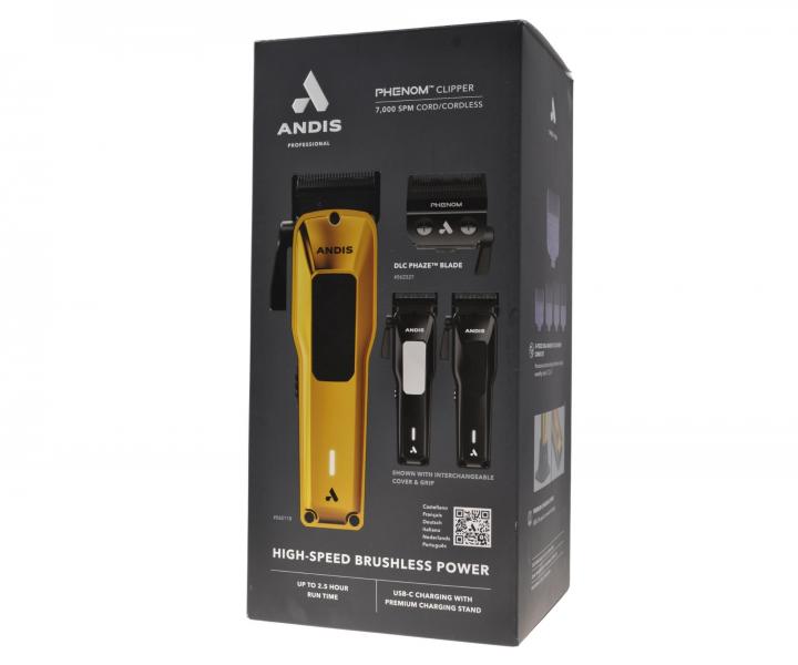Profesion�lny stroj�ek na vlasy s vymenite�n�m krytom Andis Phenom Clipper 562118 - �ierny/zlat�