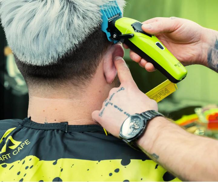 Profesion�lny strihac� stroj�ek na vlasy s vymenite�n�mi krytmi Rovra Super Cut Professional 5209 - neonovo zelen�/biela/�ierna
