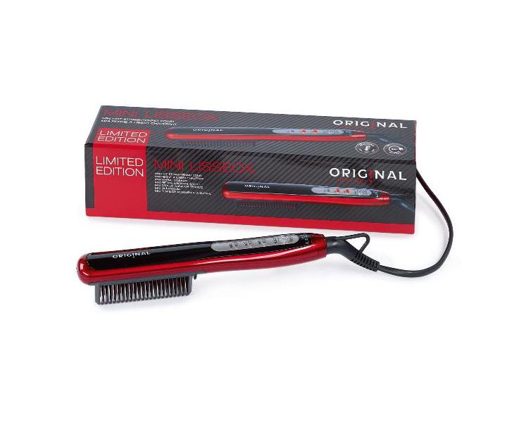 Uhladzuj�ci nahrievacia hrebe� na vlasy Mini Lisseox - �erveno-�ierny