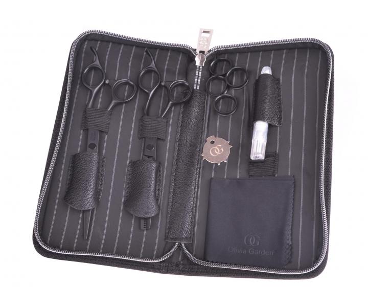 Sada kadernckych nonc 6,5 "a efilanch nonc 6,35" SilkCut Pro Matt Black Olivia Garden