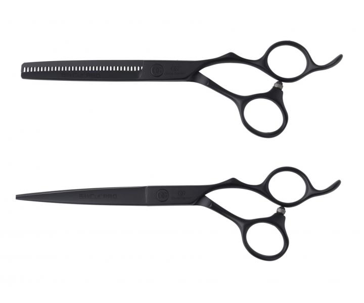 Sada kadernckych nonc 6,5 "a efilanch nonc 6,35" SilkCut Pro Matt Black Olivia Garden