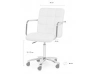 Kozmetick� kreslo na kolieskach Sibel Femke - biele
