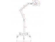 Zv��ovacie lupa s LED lampou na stojane Weelko Ampli - 5 dioptri�