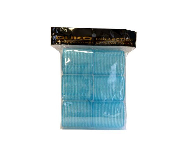 Natky na vlasy Duko Velcro pr.50 mm, 6 ks - samodriace, modr