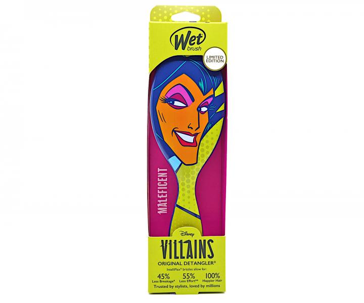 Kefa na rozesvanie vlasov Wet Brush Original Detangler Disney Villains Maleficient - modro zelen