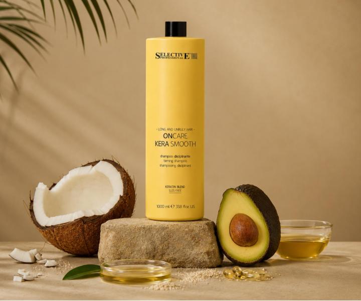 Uhladzuj�ci �amp�n pre dlh� a nepoddajn� vlasy Selective Professional OnCare Kera Smooth Shampoo - 1000 ml
