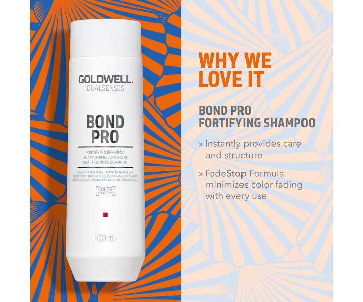 Cestovn sada na posilnenie krehkch vlasov Goldwell Dualsenses Bond Pro Travel Set + kozmetick tatika zadarmo