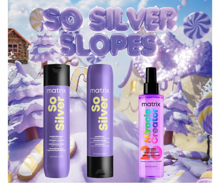Dar�ekov� sada na neutraliz�ciu �lt�ch t�nov blond a mel�rovan�ch vlasov Matrix So Silver Slopes