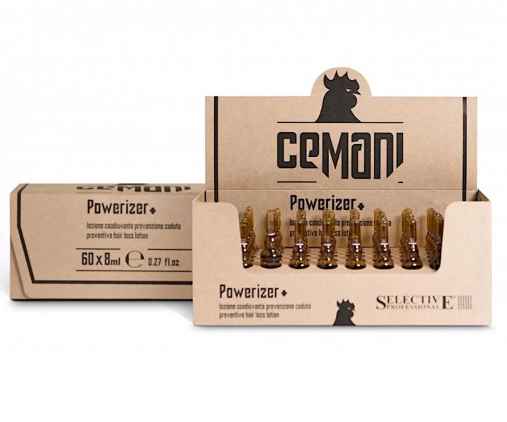 Pnske ampulky proti vypadvaniu vlasov Selective Professional Cemani Powerizer+ - 60x8 ml