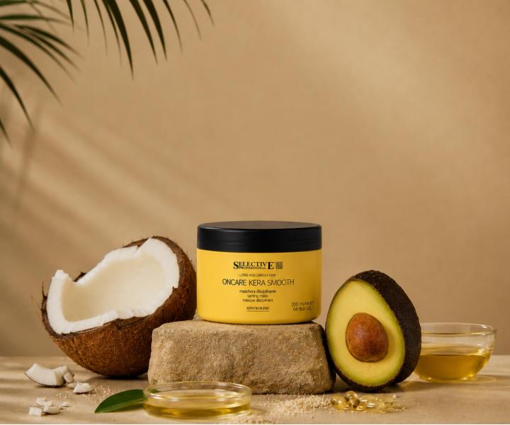 Uhladzuj�ca maska ​​pre dlh� a nepoddajn� vlasy Selective Professional OnCare Kera Smooth Mask - 200 ml