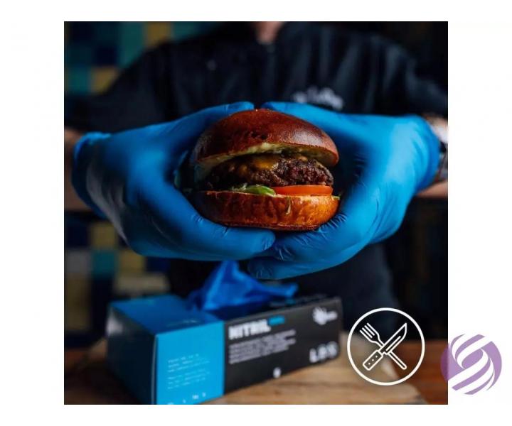 Nitrilov rukavice Espeon Nitril Comfort - 100 ks, modr, vekos S