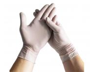 Latexov pdrovan rukavice Espeon Latex Fit - 100 ks, biele