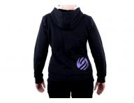 Mikina na zips s potlaou - dmska, ierna XL