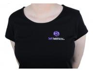 Triko s krtkym rukvom, okrhly vstrih - dmske, ierne XL