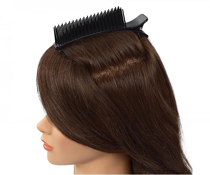 Klipsa do vlasov s hrebienkom Sibel - ierna