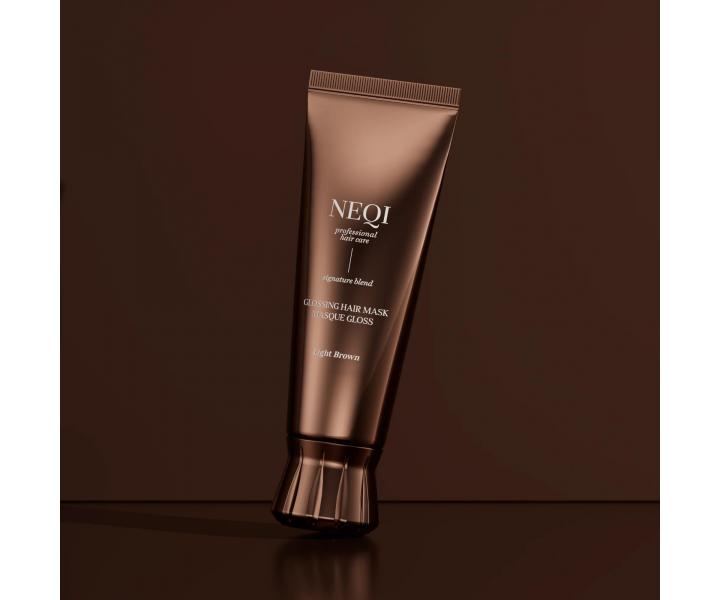 Farbiaca maska ​​na vlasy Neqi Glossing Hair Mask Light Brown - 120 ml, svetlo hned�