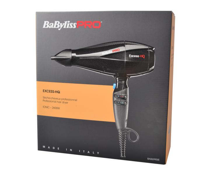 Profesionlny fn na vlasy Babyliss PRO Excess-HQ Ionic - 2600 W - ierny