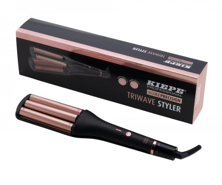 Trojkulma na vlasy Kiepe Professional Home Precision Triwave Styler - �ierna