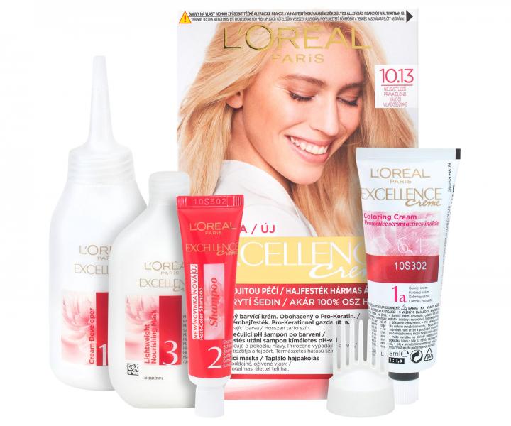 Permanentn farba Loral Excellence 10.13 najsvetlejia prav blond