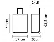 Sek�n� kufor na kolieskach Hairway, tmavo modr�