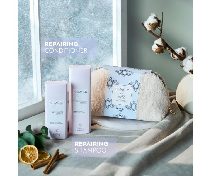 Darekov sada pre regenerciu suchch a pokodench vlasov Kerasilk Recovery Set + kozmetick tatika zadarmo