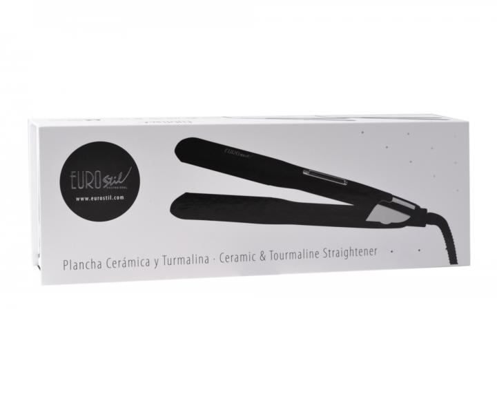 Profesionlna ehlika na vlasy Eurostil Professional Ceramic Tourmaline Straightener - ierna