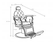 Kadern�cke barber kreslo Sibel Barburys Malone II - hned�, patinov� mosadz