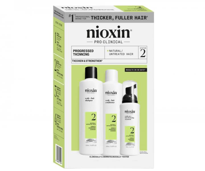 Sada pre silne rednce prrodn vlasy Nioxin System 2 Trial Kit No.2