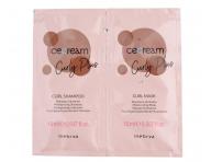 ampn a maska na kuerav a vlnit vlasy Inebrya Ice Cream Curly Plus - 2x15 ml