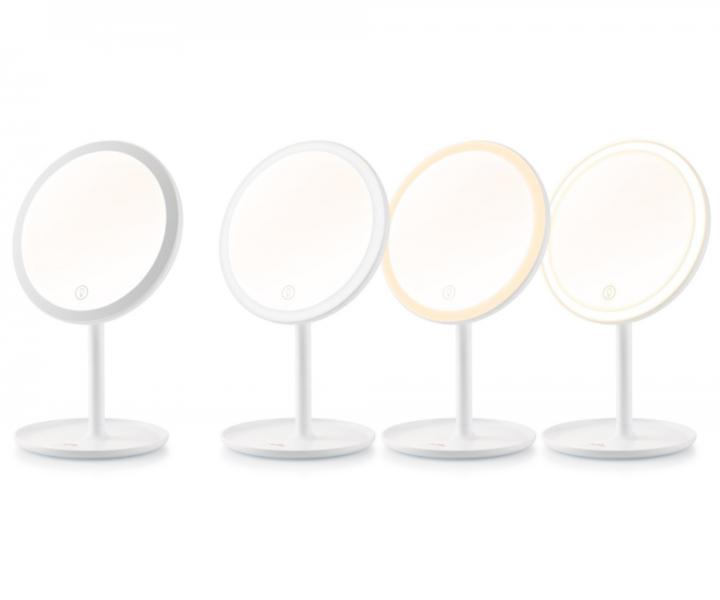 Kozmetick zrkadlo s LED osvetlenm a zvovacm zrkadlom ETA Fenit 1354 - biele