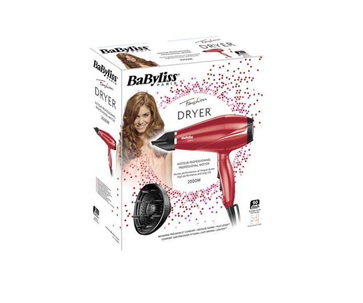 Fn na vlasy BaByliss Fashion 6604RPE, erven + irok ploch kefa na vlasy BaByliss ZADARMO