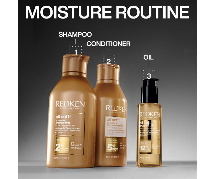 Viacelov olej pre such a krehk vlasy Redken All Soft Argan-6 Oil - 100 ml