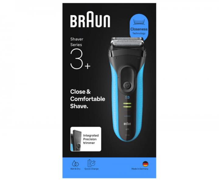 Planetov holiaci strojek Braun Series 3+ 3040s - ierno-tyrkysov