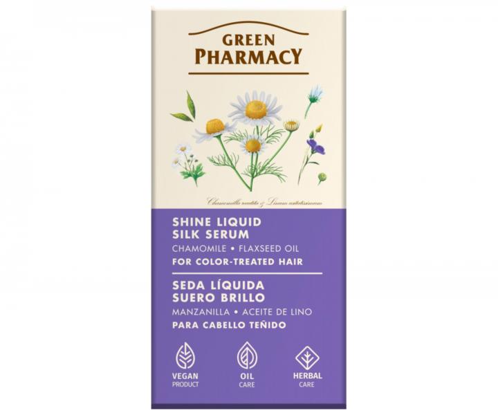 Srum pre iariv lesk farbench vlasov Green Pharmacy Shine Liquid Silk Serum - 30 ml