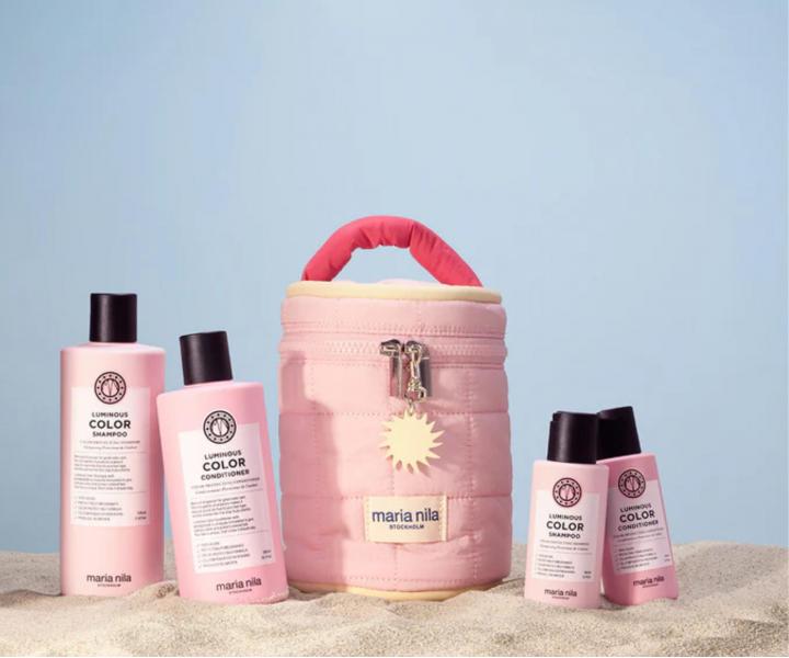 Dar�ekov� sada na rozjasnenie farben�ch vlasov Maria Nila Luminous Colour Beauty Bag + kozmetick� ta�ka zdarma