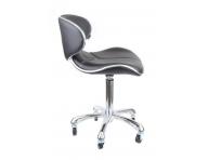 Taburet na koliesk�ch SilverFox 70083, �ierny