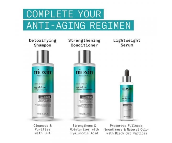 Hydrata�n� kondicion�r pre starn�ce, such� a l�mav� vlasy Nioxin Age Defense Conditioner - 240 ml