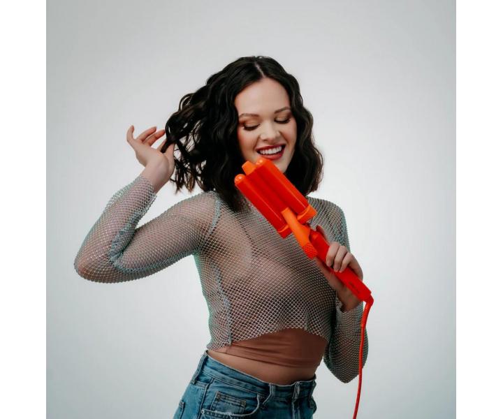 Multifunkn trojkulma pre rzne tly Freylish Hair Curler Pro - 25 mm a 32 mm, oranov