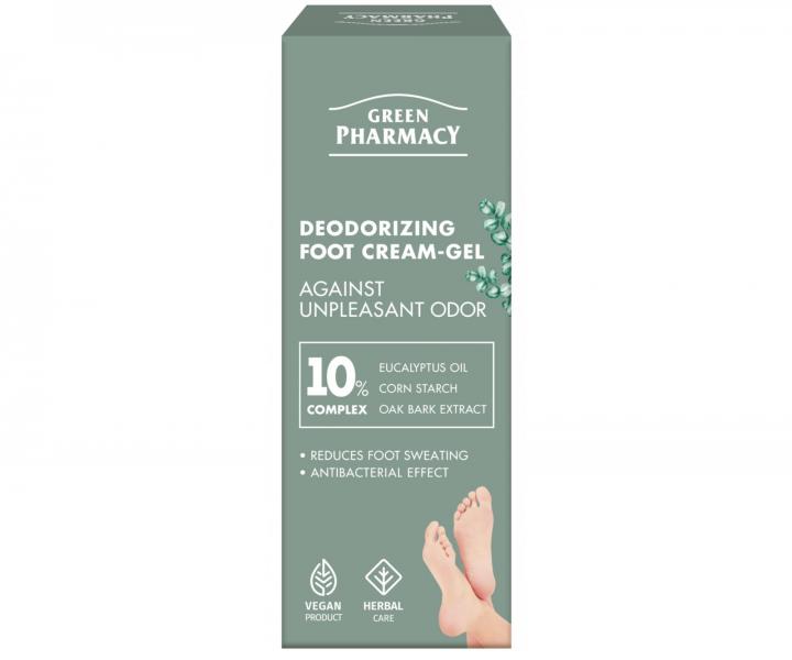 Deodoran krm-gl na chodidl proti poteniu Green Pharmacy Deodorizing Foot Cream-Gel - 75 ml