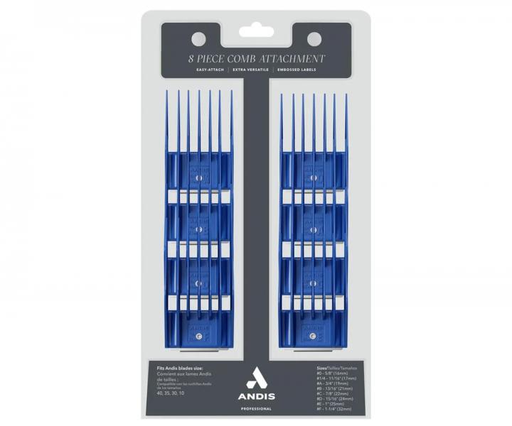 Univerzlna sada nhradnch nstavcov Andis Large Comb Set - 8 ks