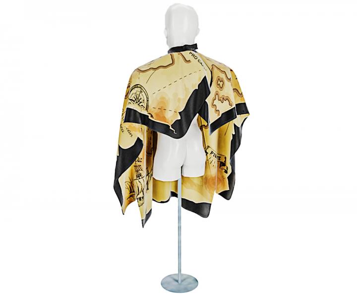 Pnska pltenka na strihanie vlasov a fzov Barbertime Mapped Pro Barber Cape XL - lt