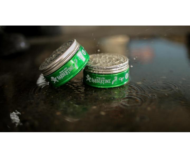 lov matujca pomda na vlasy so silnou fixciou Barbertime Clay Matte Pomade No. 6 - 150 ml