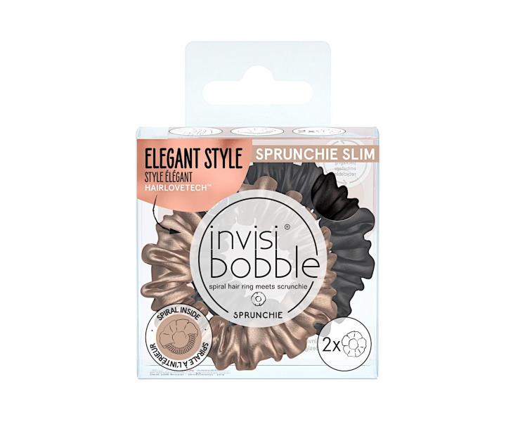 Ozdobn pirlov gumiky Invisibobble Sprunchie Slim True Gold - 2 ks