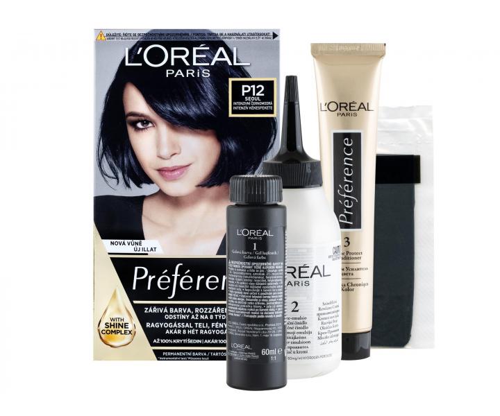 Permanentn farba Loral Prfrence P12 intenzvna iernomodr