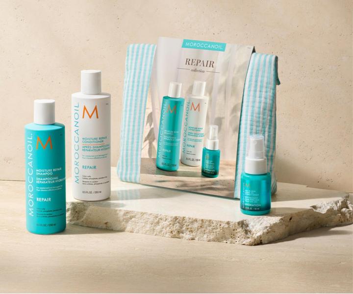 Dar�ekov� sada pre regener�ciu po�koden�ch vlasov Moroccanoil Repair Collection + bezoplachov� starostlivos� a ta�ti�ka zadarmo