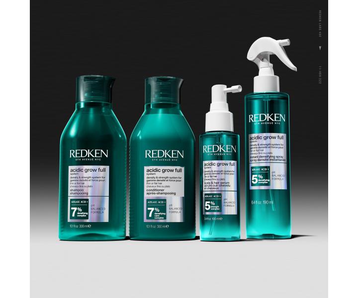�amp�n pre hustotu a objem jemn�ch, z�ahnut�ch a norm�lnych vlasov Redken Acidic Grow Full System Shampoo - 300 ml