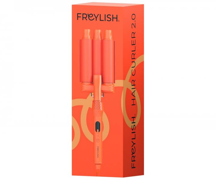Trojkulma pre vek vlny Freylish Hair Curler 2.0 - 32 mm, oranov