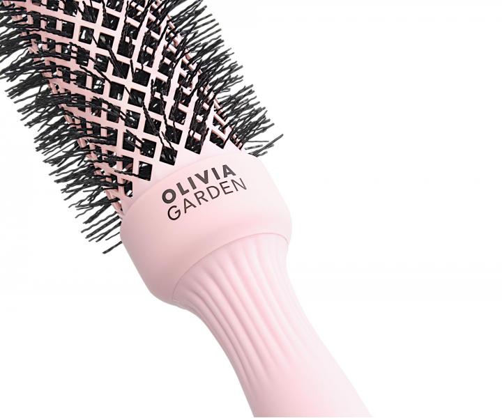 Okrhla fkacia kefa na vlasy Olivia Garden Expert Blowout Speed XL Pastel Pink - 35 mm