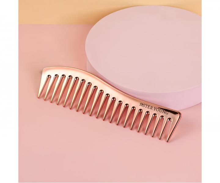 Hrebe� na vlasy Sister Young Zuri Styling Hair Comb - 18,3 cm, ru�ovozlat�